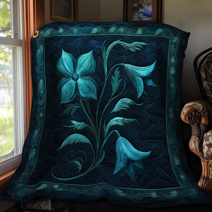 Mystic Teal Bellflower WY0811034CL Quilt