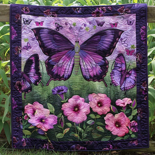 Purple Butterflies WJ2809017CL Quilt