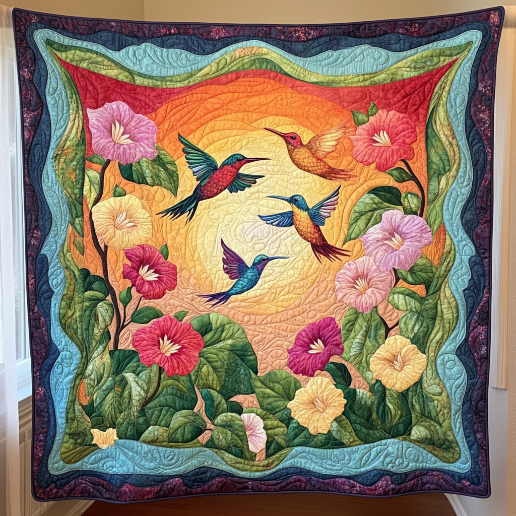 Vibrant Hummingbird WN2409064CL Quilt