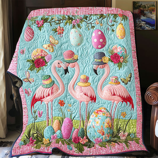Easter Egg And Flamingo WY1701038CL Quilt