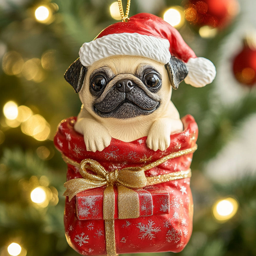Merry Pug CP1510002CL Christmas Ornament