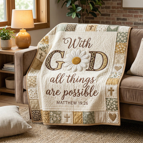 With God All Things Are Possible XR0604015CL Quilt