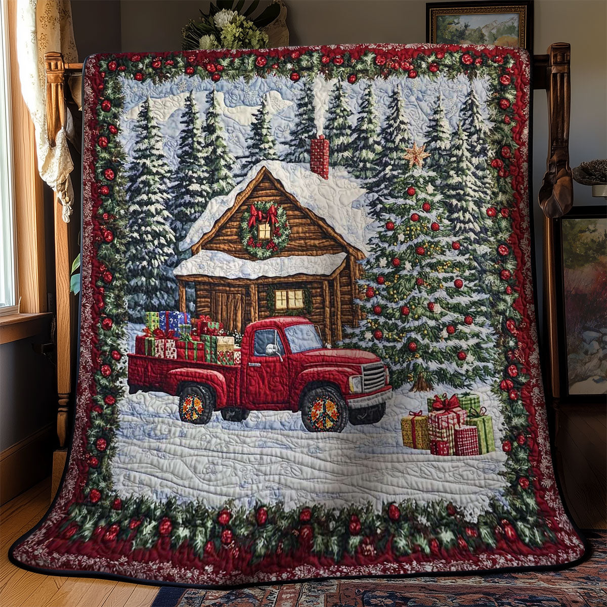 Red Truck Cheer WN0611033CL Quilt