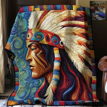 Native American Portrait WJ2312025CL Quilt