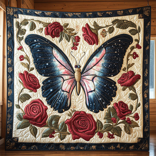 Butterfly and Roses CW0307011CL Quilt