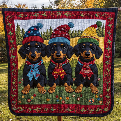 Winter Dachshund WJ1911027CL Quilt