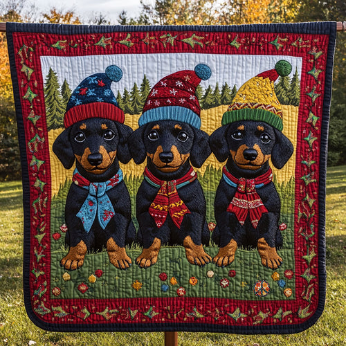 Winter Dachshund WJ1911027CL Quilt