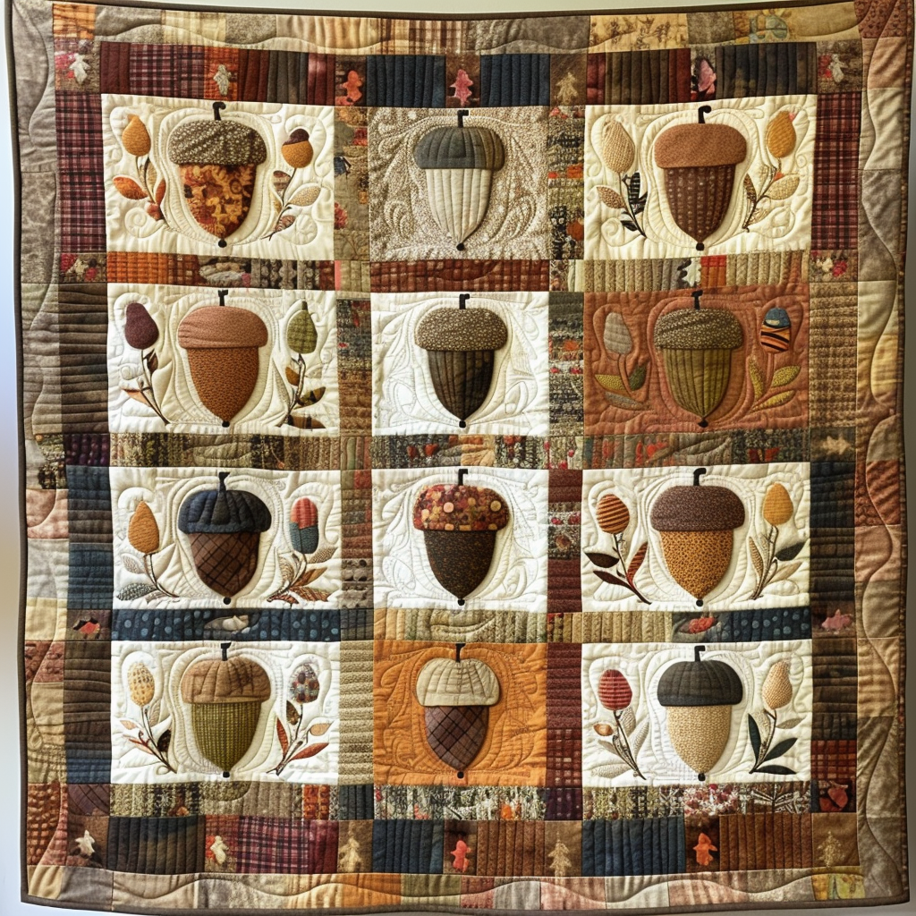 Autumn Acorns XR2409003CL Quilt