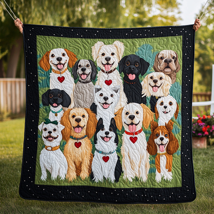 Smiling Dogs XR2309019CL Quilt