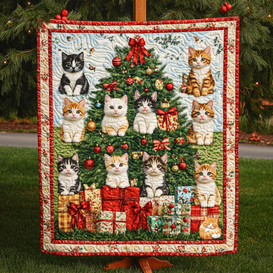 Cat Christmas Happy WT1010002CL Quilt