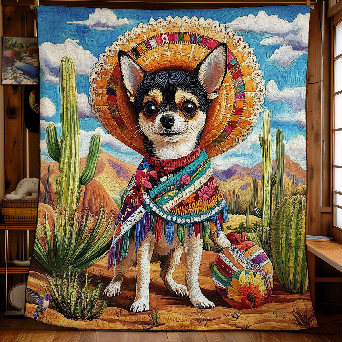 Sombrero Hat Chihuahua WY2511037CL Quilt