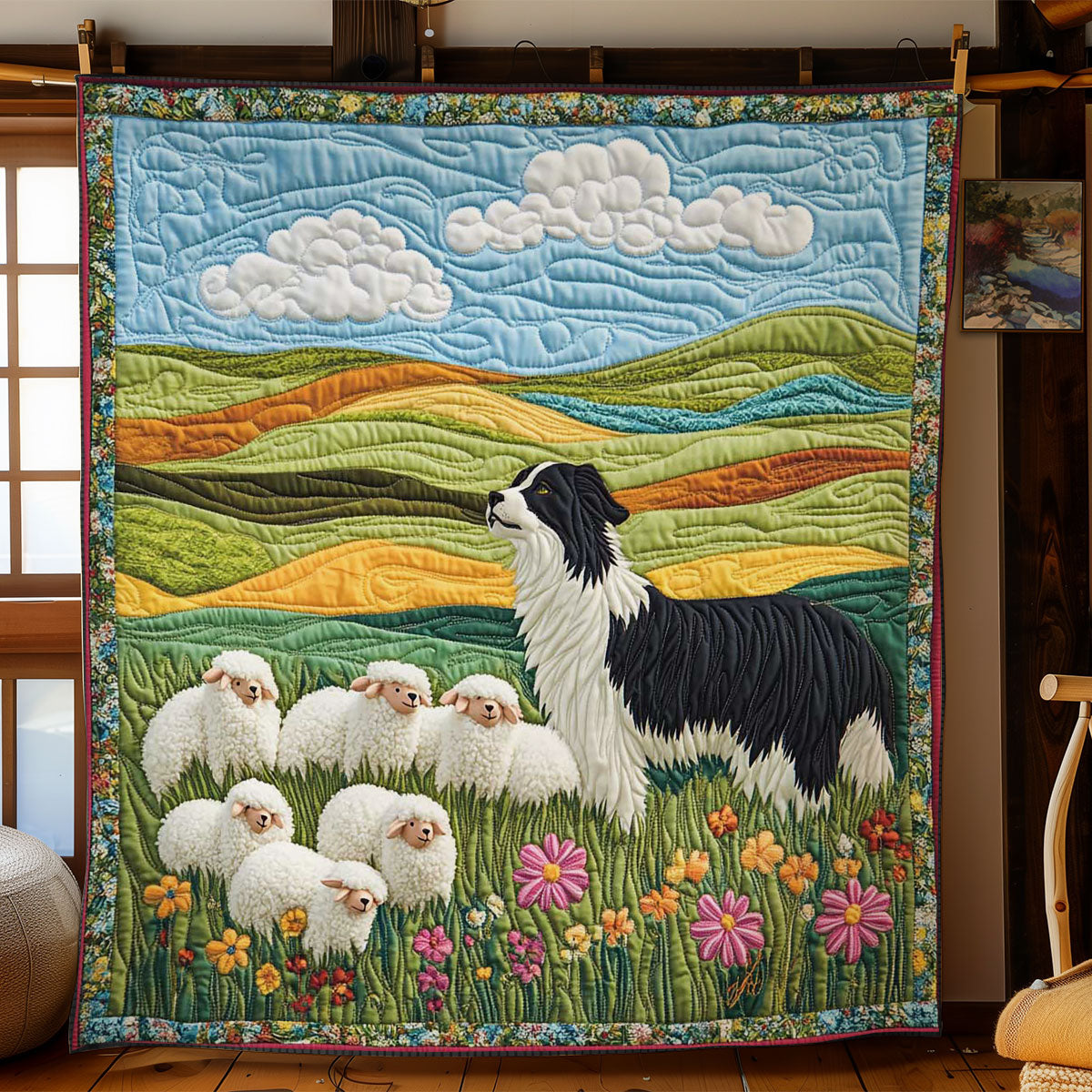 Pastoral Collie WN0601090CL Quilt