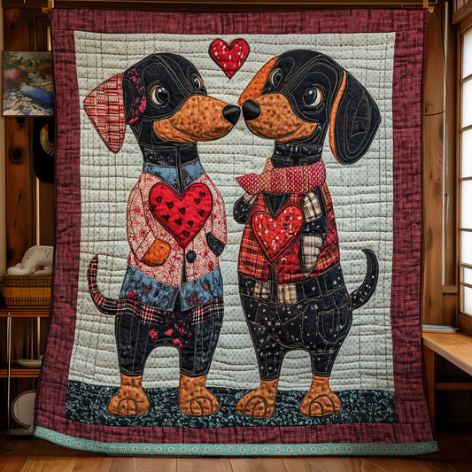 Dachshund Valentine WX0512011CL Quilt