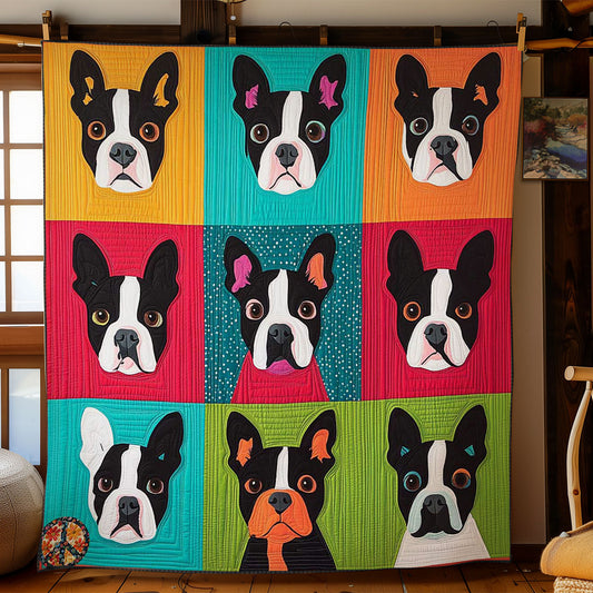 Boston Terrier Faces WN2910059CL Quilt