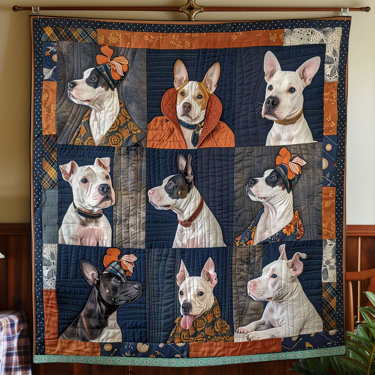 Bull Terriers Noble WN1209025CL Quilt