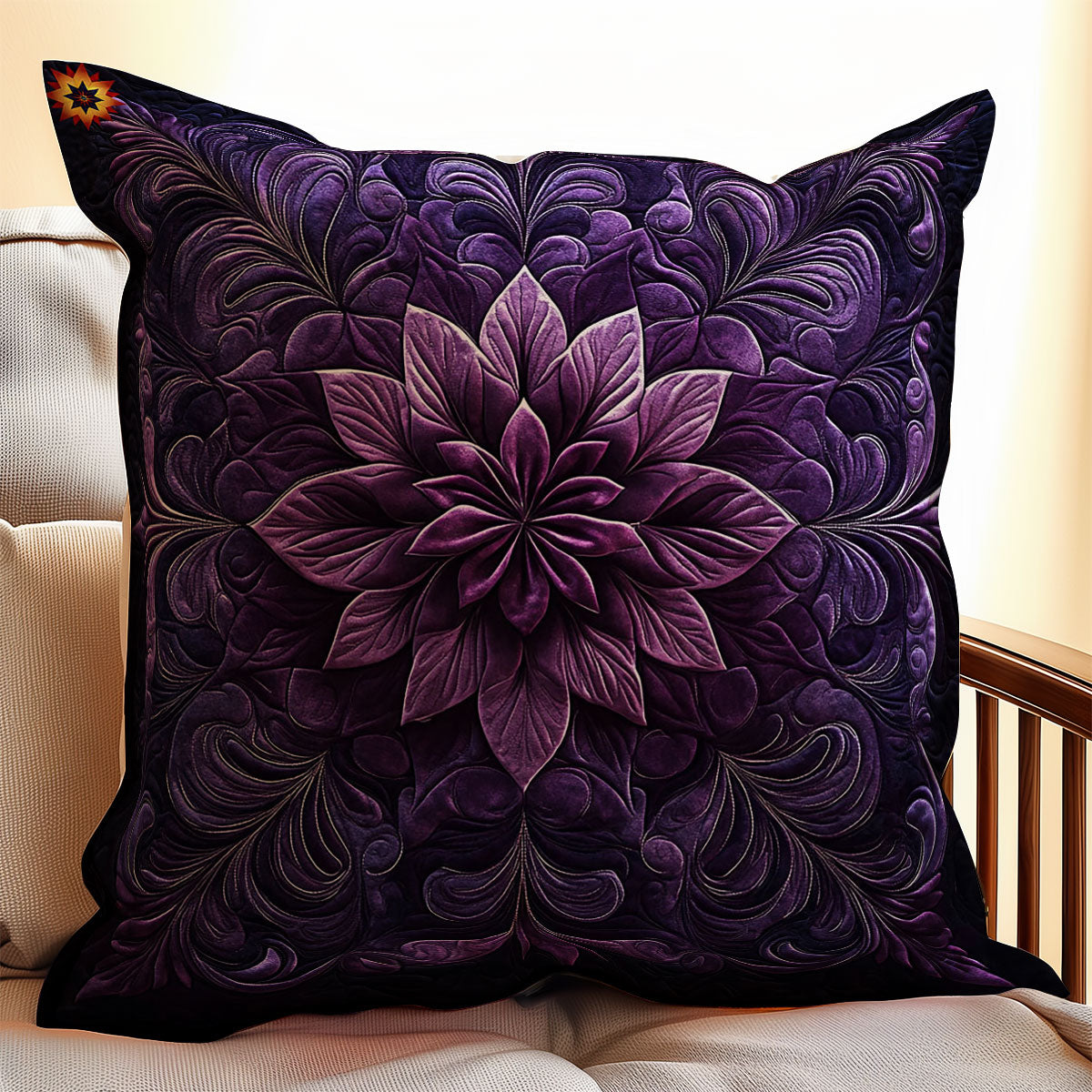 Mystic Purple Flower WY0912078CL Quilt Pillow Case