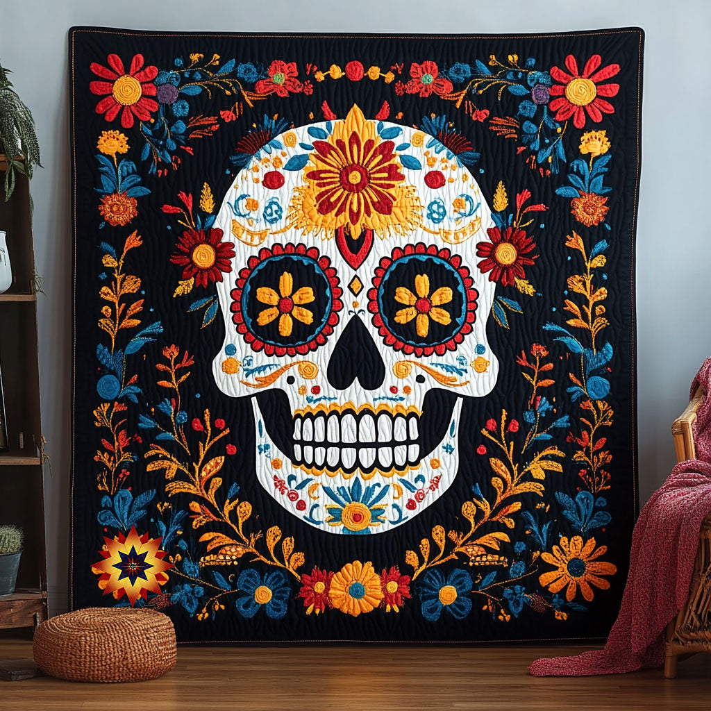 Skull Day Of The Dead WX0811030CL Quilt