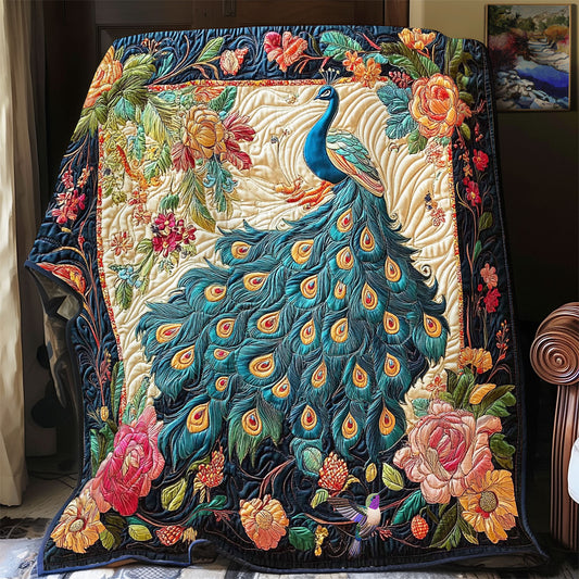 Flower Peacock WY2312028CL Quilt