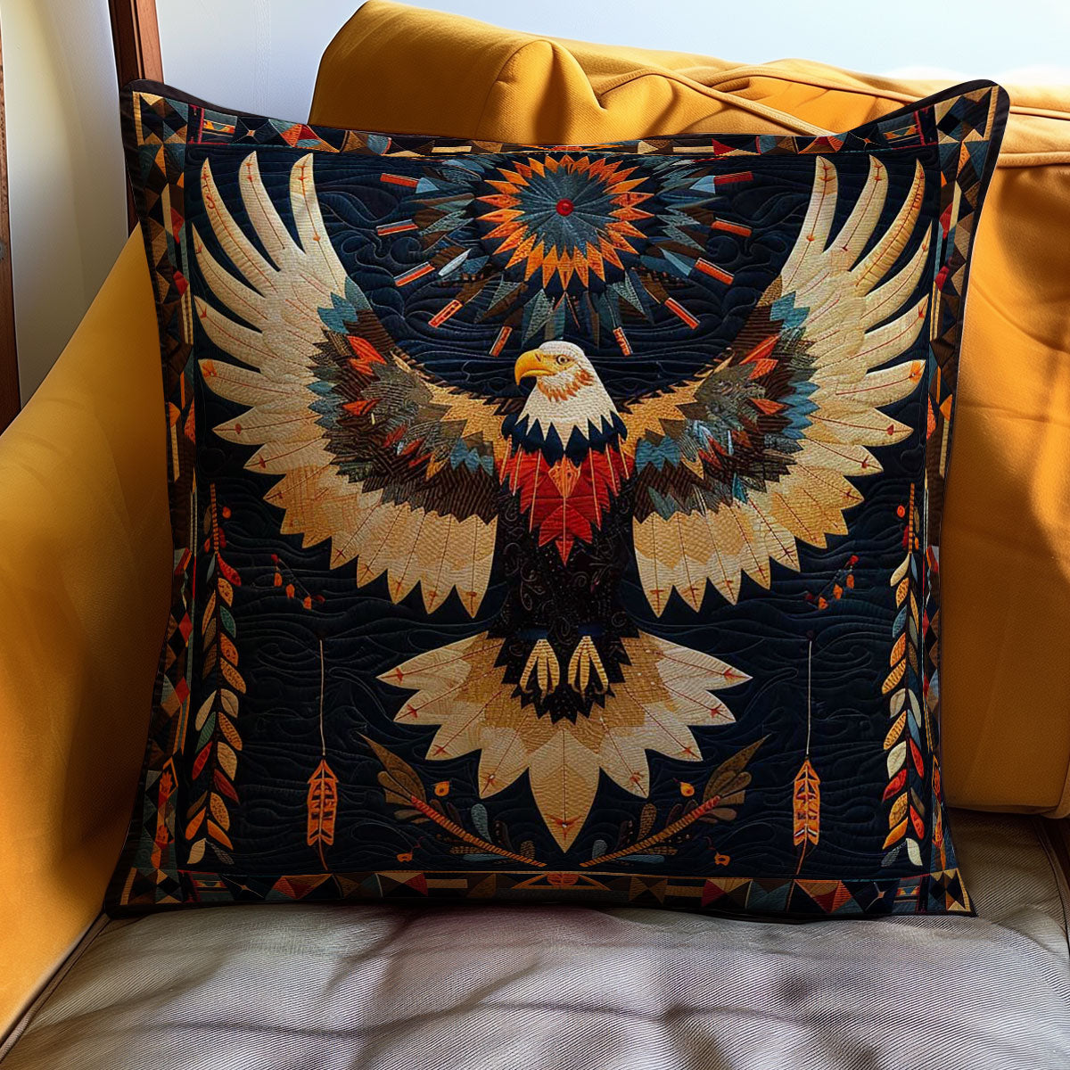 Eagle Native American WJ0810038CL Quilt Pillow Case