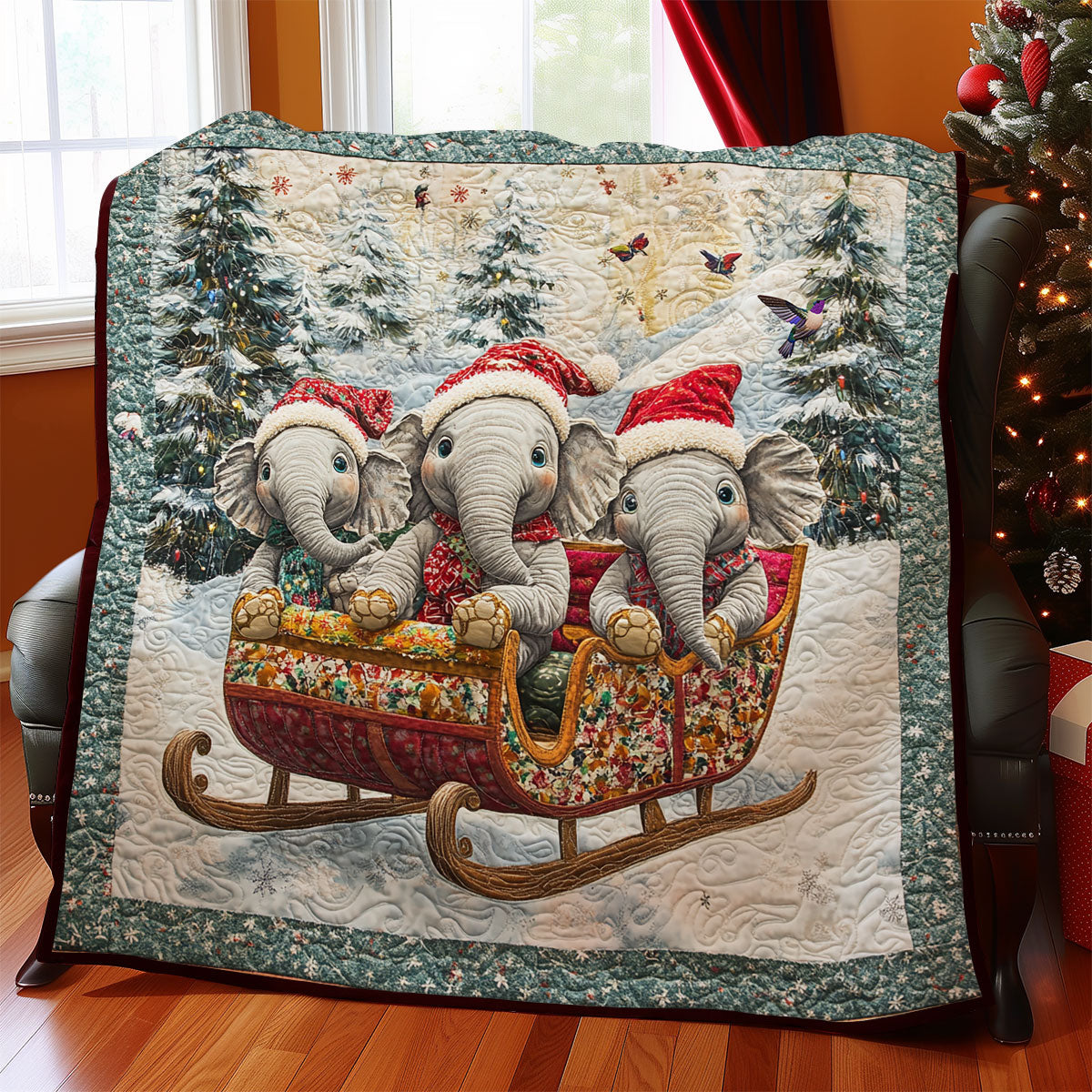 Winter Of Elephant WY1211032CL Quilt