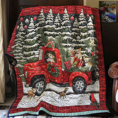 Chihuahua Gifts On Red Truck WN1109032CL Quilt