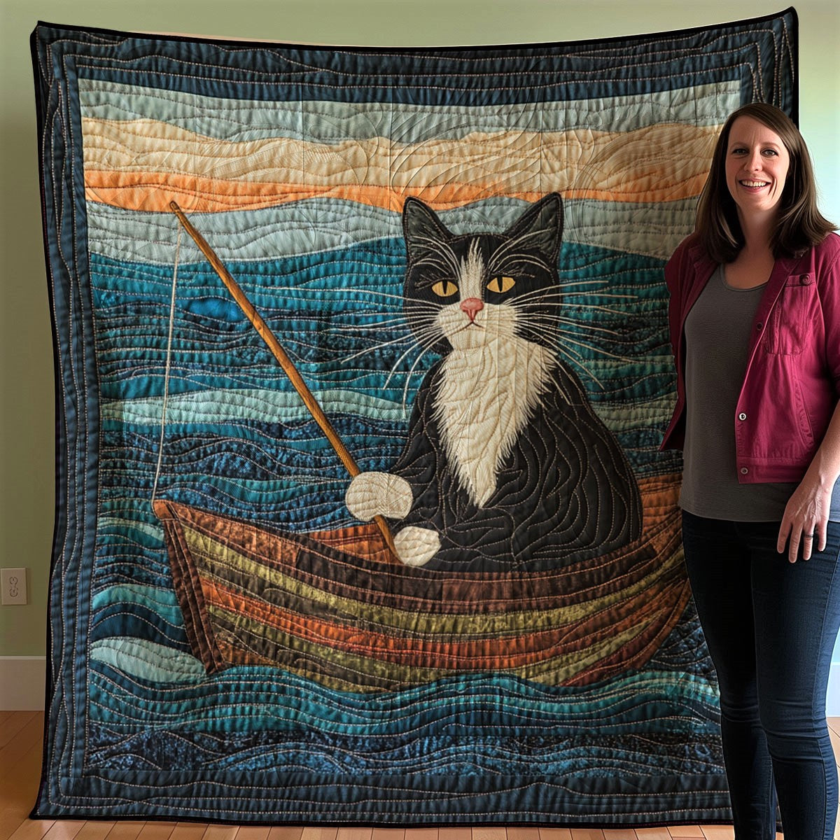 Tuxedo Fishercat XB2702007CL Quilt