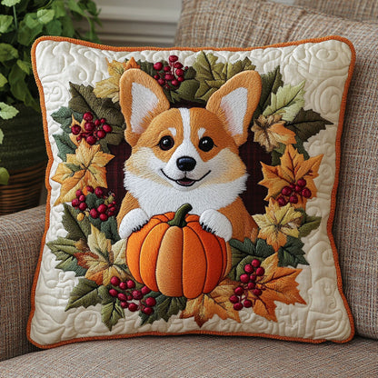 Autumn Corgi CW0407004CL Quilt Pillow Case