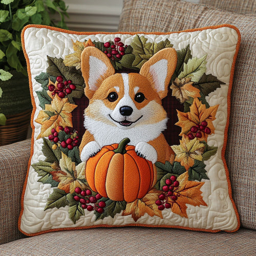 Autumn Corgi CW0407004CL Quilt Pillow Case