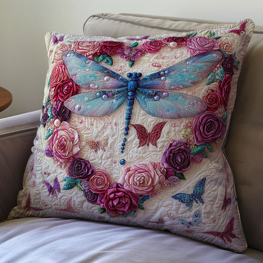 Heart Flower Dragonfly WY0912089CL Quilt Pillow Case