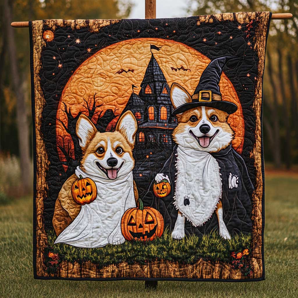 Corgi Ghostly Fun WN2709152CL Quilt