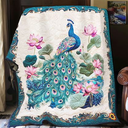 Peacock And Lotus WY2512021CL Quilt