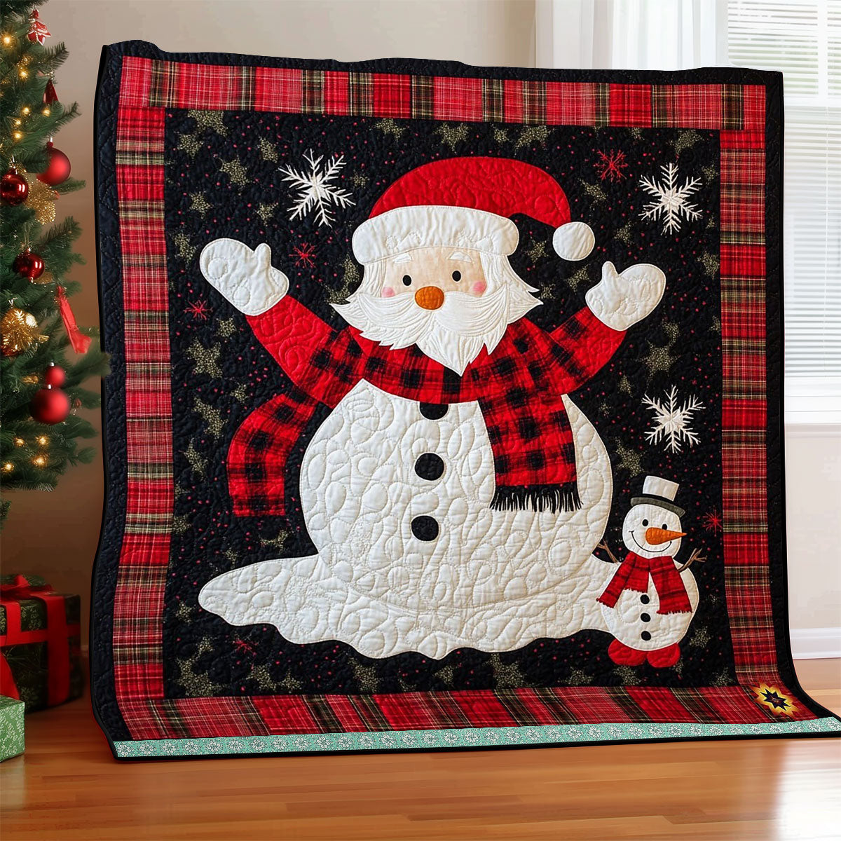 Christmas Snow Santa WJ0912006CL Quilt