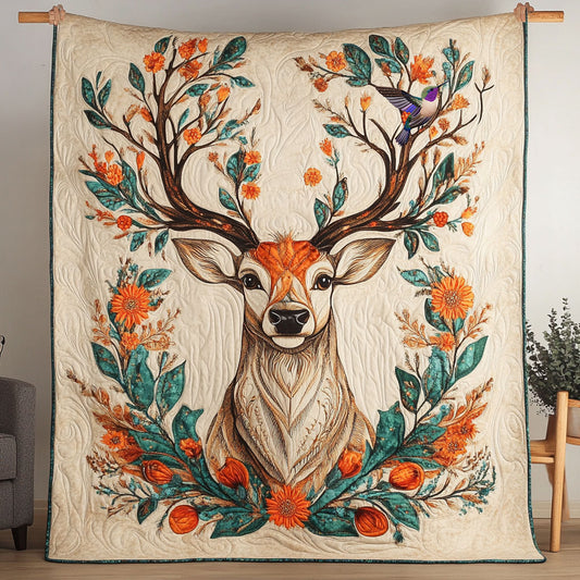 Flower Deer WX2910010CL Quilt