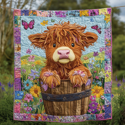 Cow Wooden Bucket WT2702116CL Quilt