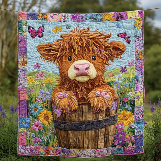 Cow Wooden Bucket WT2702116CL Quilt