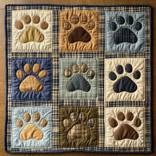 Patchwork Dog Paws WN2709128CL Quilt