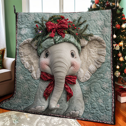 Cute Christmas Elephant WY0411014CL Quilt