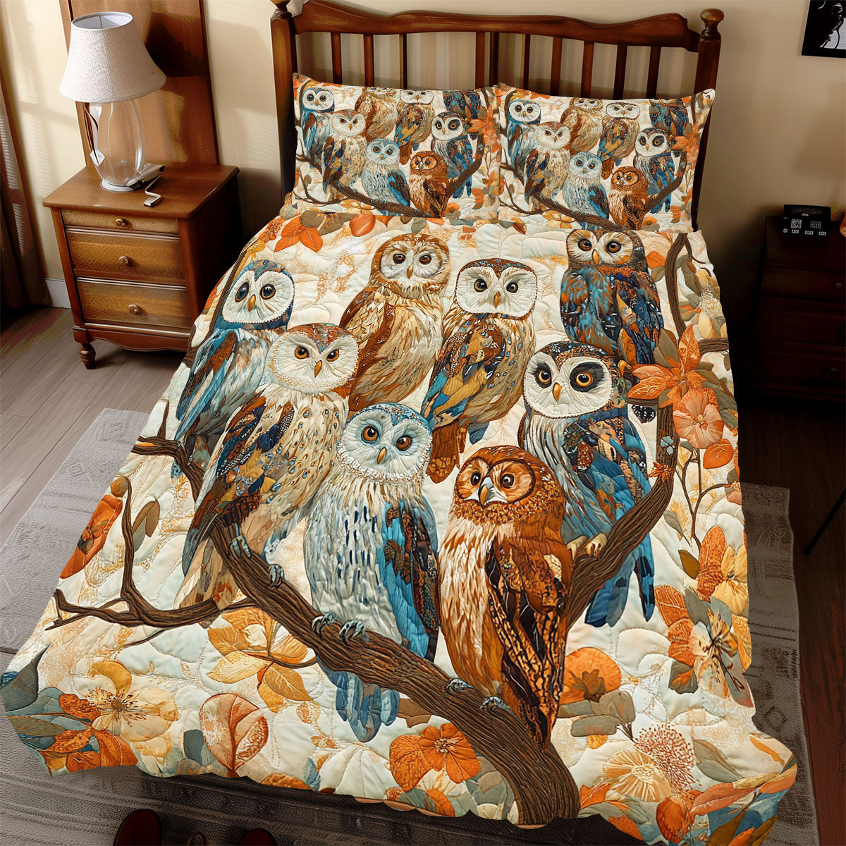 Owl Autumn WX1312090CL Duvet Cover Set