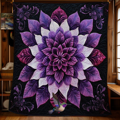 Purple Flower Bloom WY1012043CL Quilt