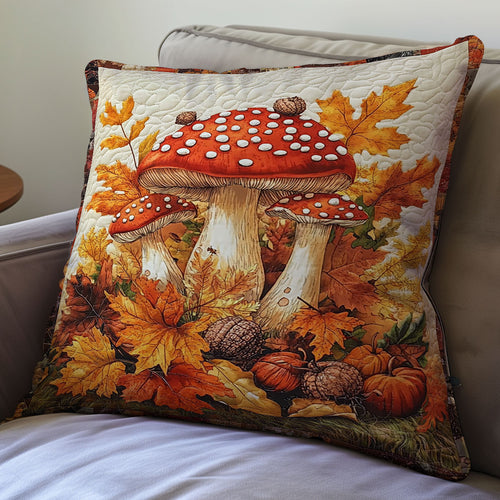 Mushroom And Autumn Leaf WY2701038CL Quilt Pillow Case
