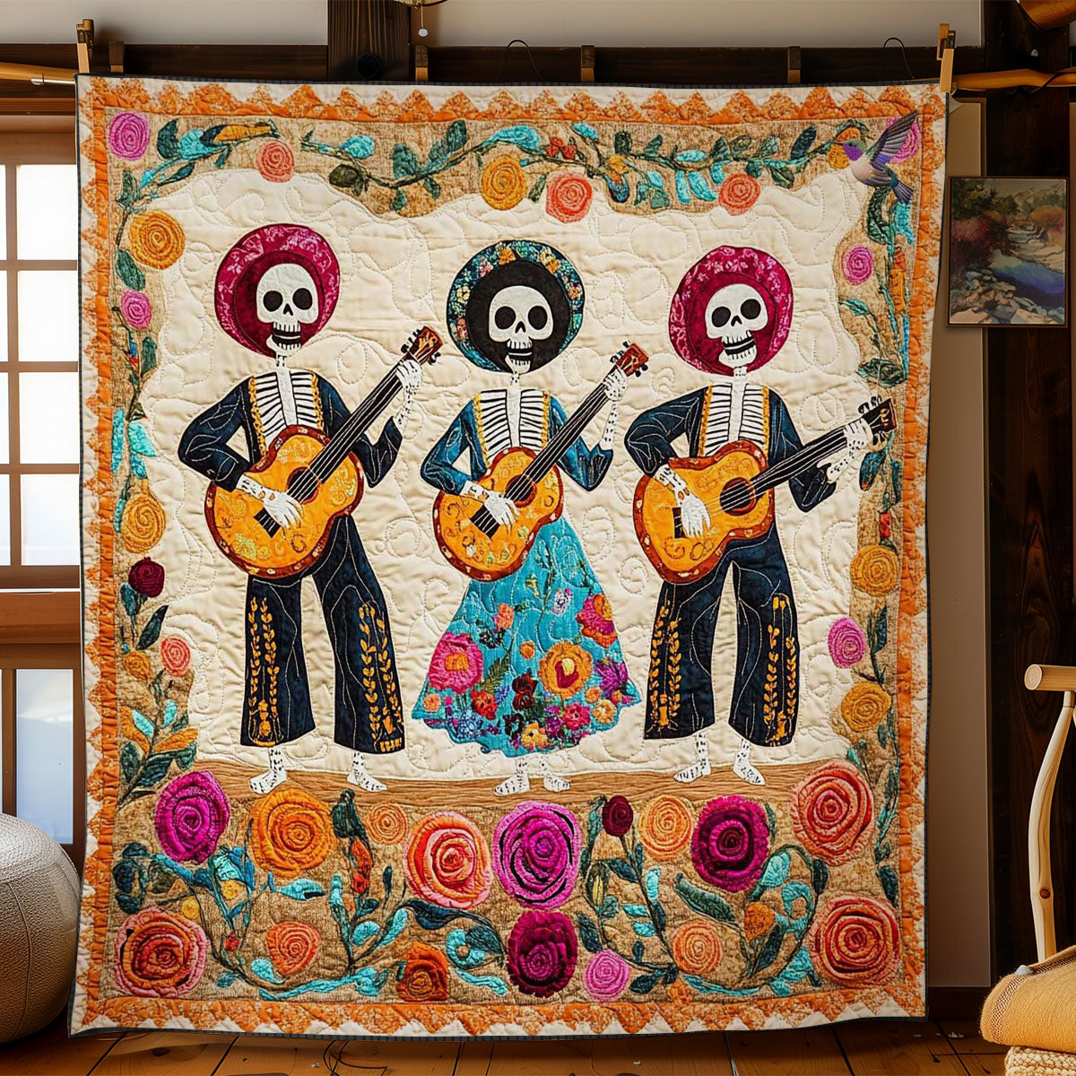 Day Of The Dead Melody WN2610032CL Quilt