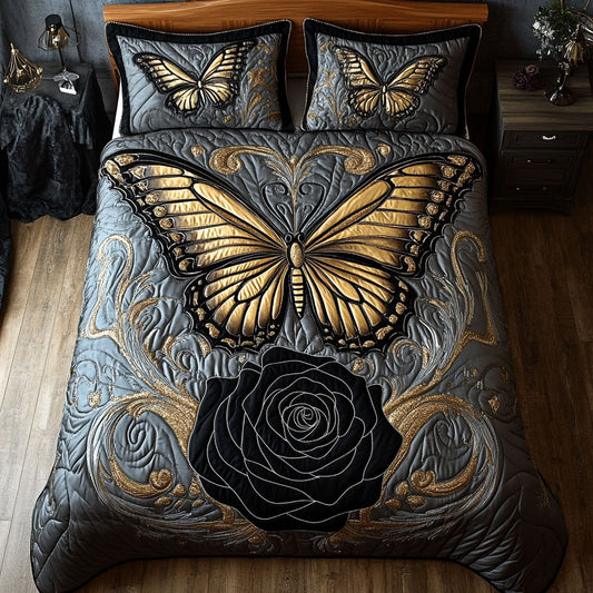 Butterfly Black Roses WT2402005CL Duvet Cover Set