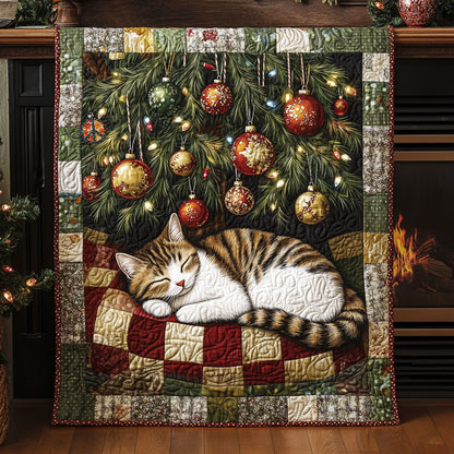 Christmas Sleeping Cat WJ2711015CL Quilt