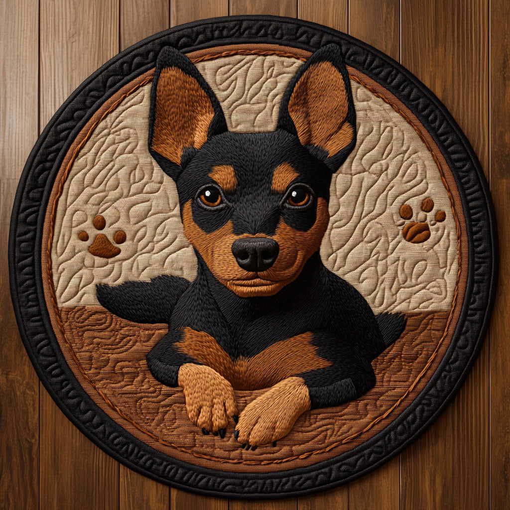 Miniature Pinscher CP1205022CL Quilted Round Mat