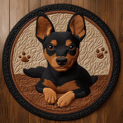 Miniature Pinscher CP1205022CL Quilted Round Mat