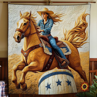 Cowboy Riding Horse WY2611015CL Quilt