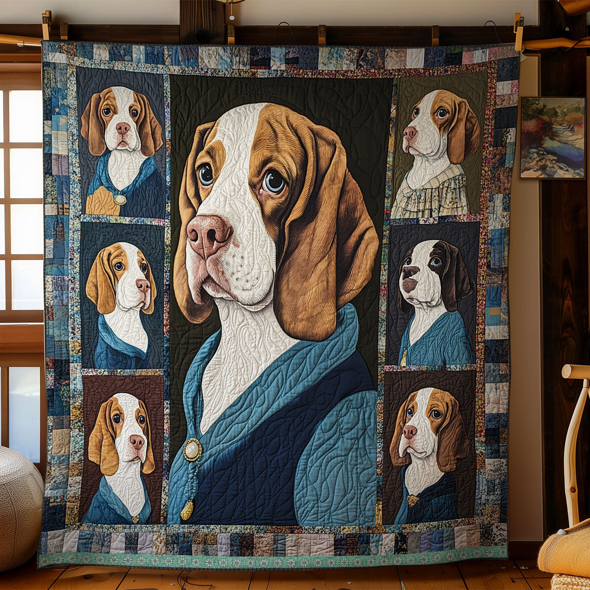 Graceful Basset Hound WN2509112CL Quilt