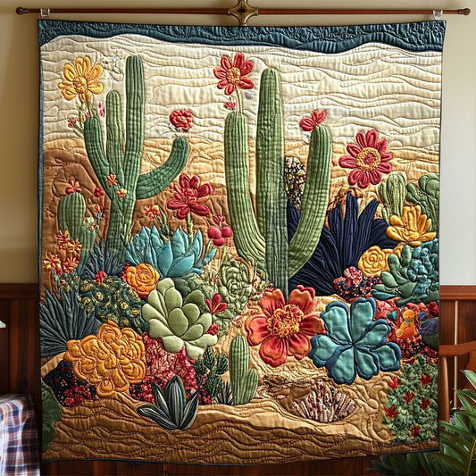 Vibrant Succulent WP2112027CL Quilt