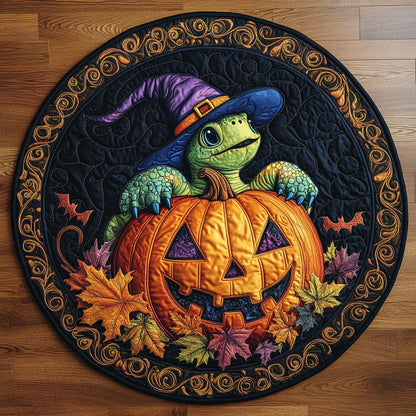 Halloween Turtle CW3107035CL Quilted Round Mat