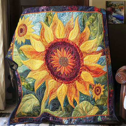 Sunflower Blooming WX2101045CL Quilt